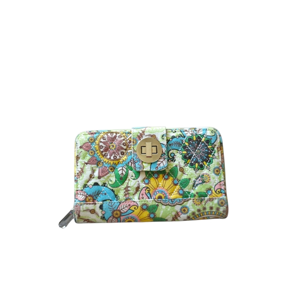malirona canvas Floral paisley wallet
